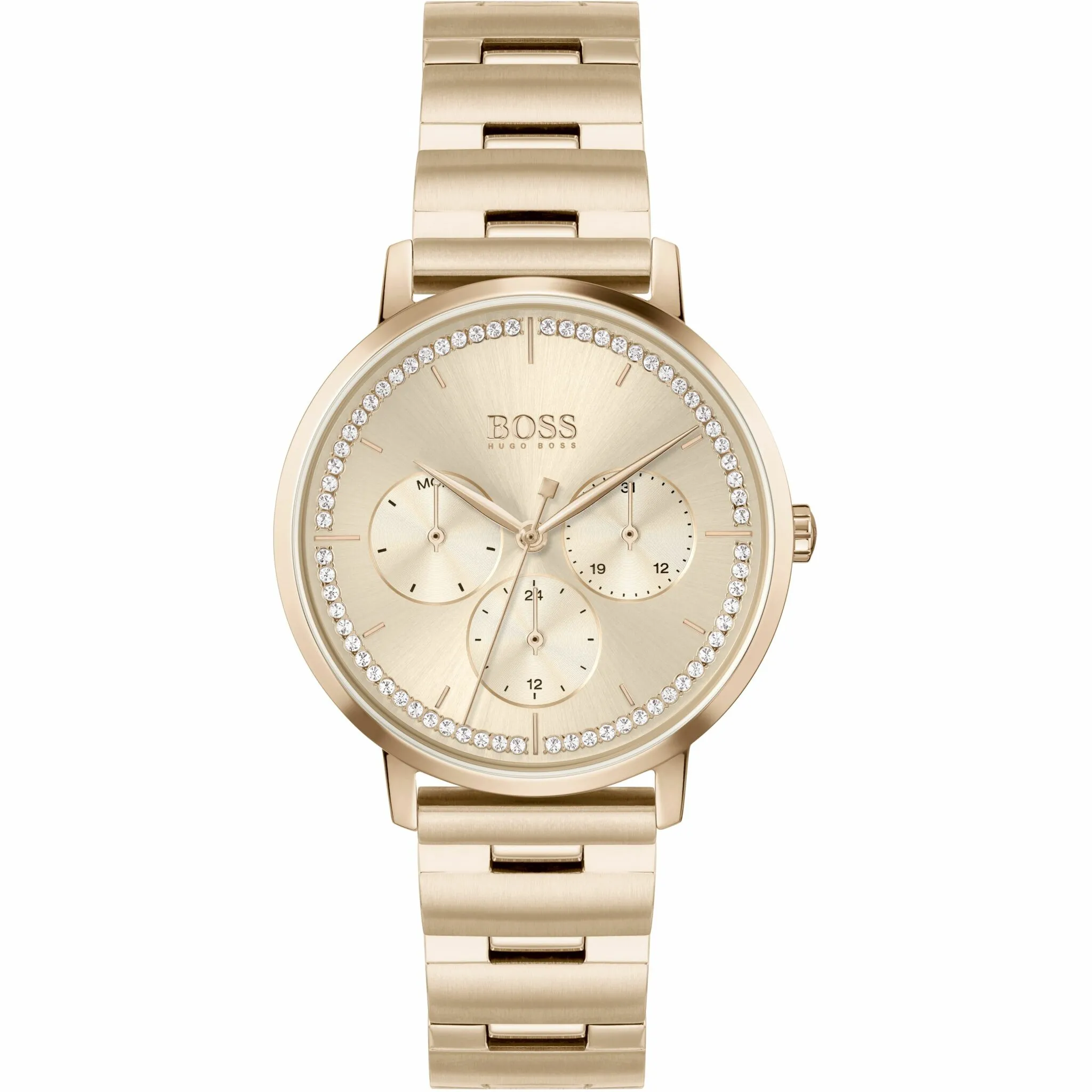 Prima Multifunction Rose Gold Dial Ladies Watch 1502571