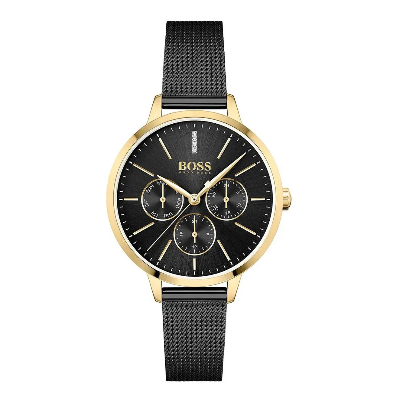 Symphony Black Dial Black Mesh Bracelet 1502601