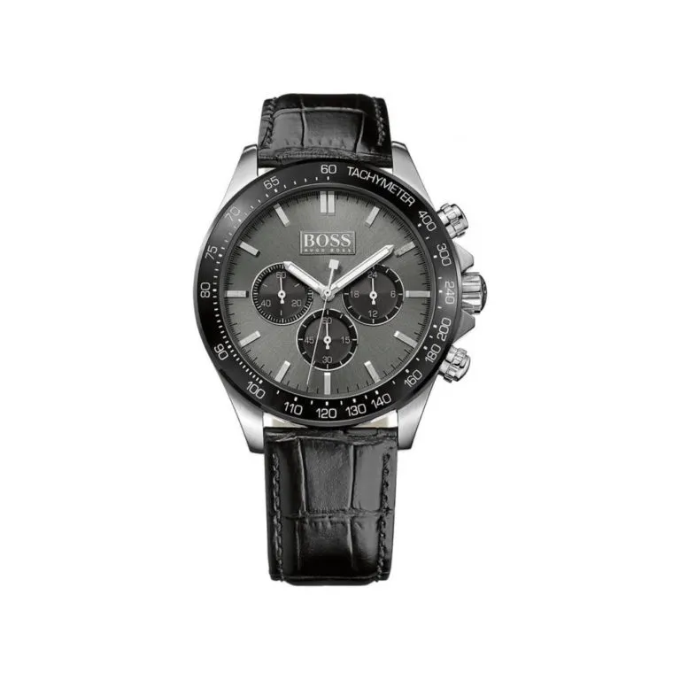 Ikon Chronograph Grey Dial Black Leather 1513177