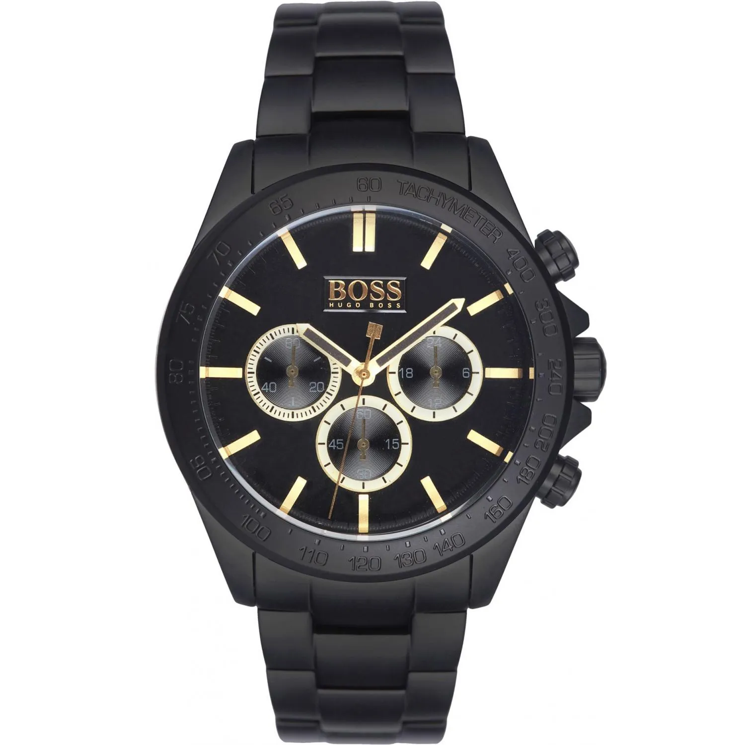 Ikon Chronograph Black Dial Black Steel Men's Watch 1513278