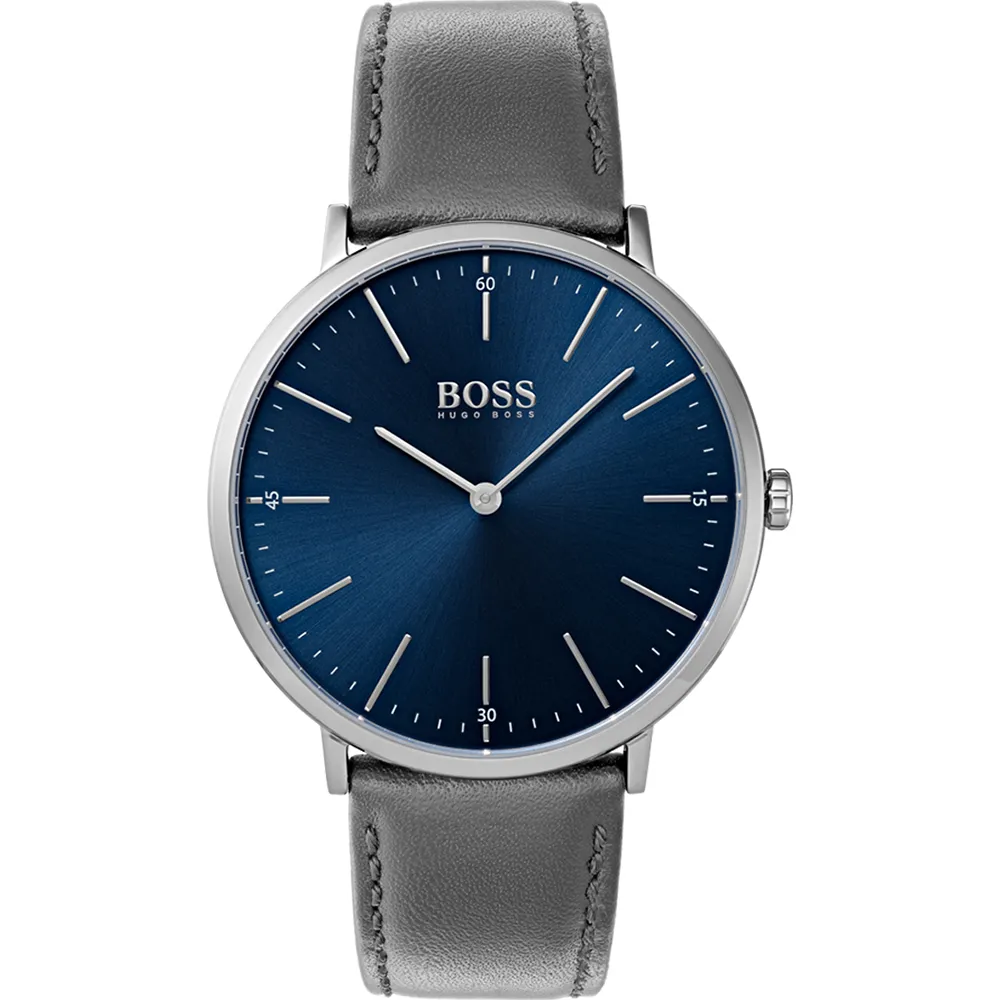 Horizon Blue Dial Grey Leather Strap 1513539 40mm