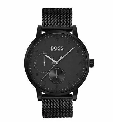 Oxygen Black Dial Black Mesh Bracelet 1513636
