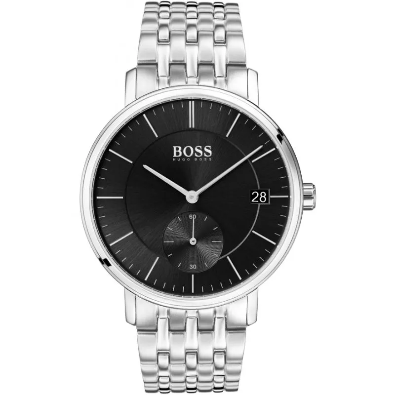 Corporal Black Dial Silver Stainless Steel Mesh Bracelet 1513641