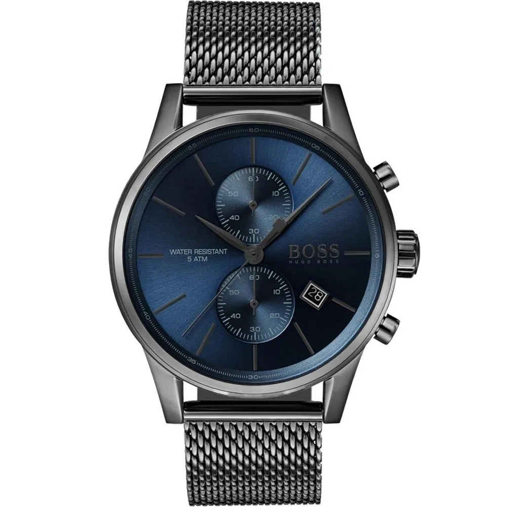 Jet Chronograph Blue Dial Gunmetal Mesh Men's Watch 1513677