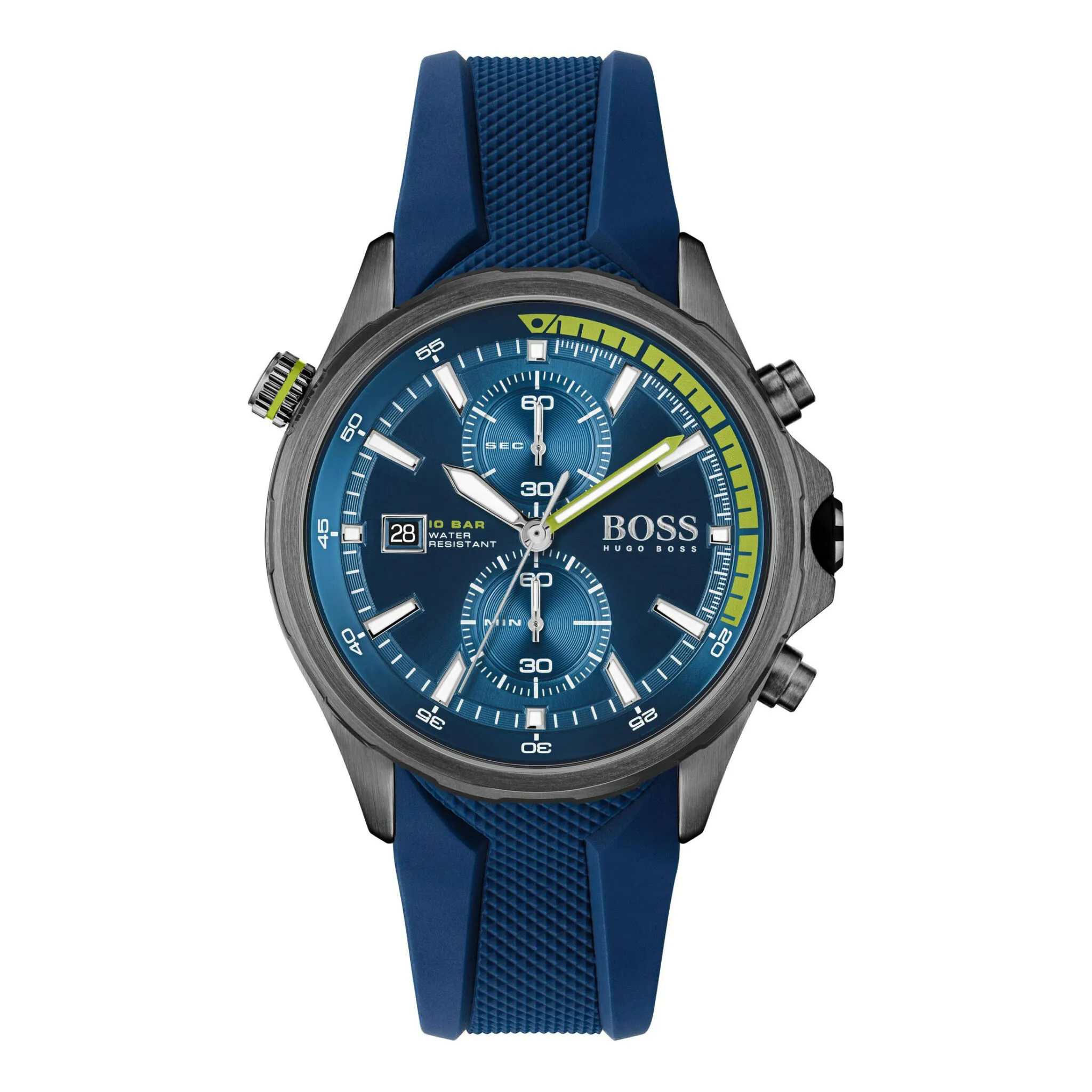 Globetrotter Chronograph Blue Dial Blue Silicone 1513821