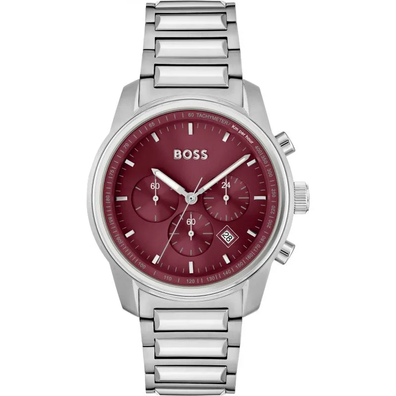 Trace Chronograph Red Dial Stainless Steel 1514004