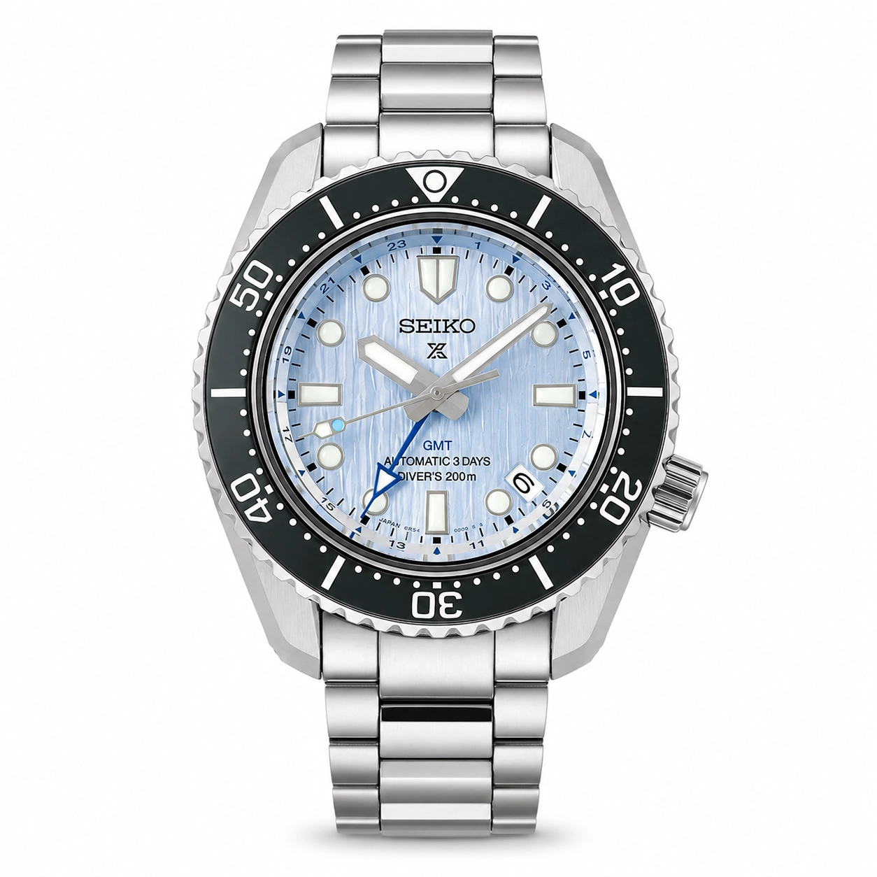 Seiko Prospex SPB385J1 Ice Blue Dial Automatic GMT Diver Watch Ref. SPB385J1
