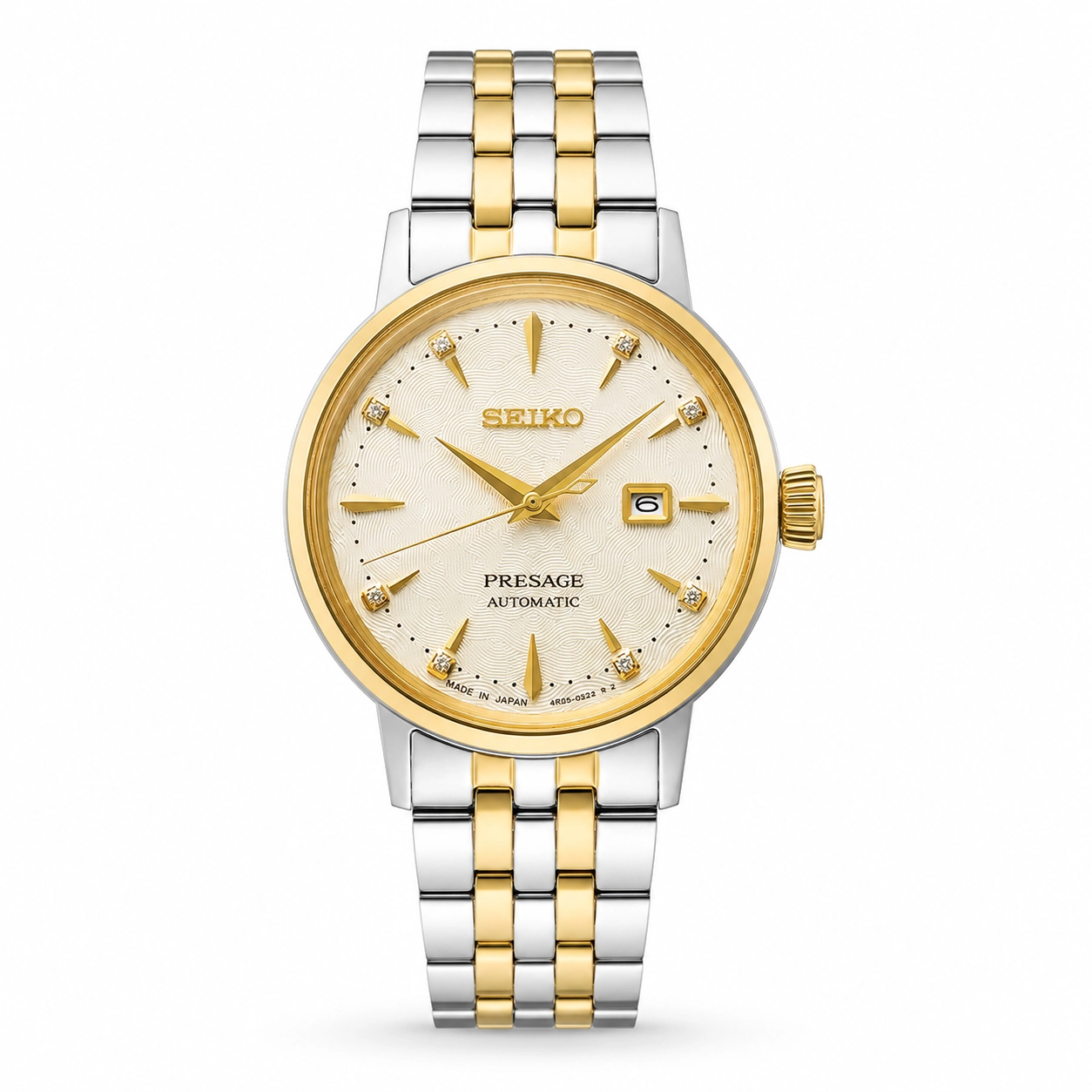 Seiko Presage Cocktail Time Ladies SRE010J1 Gold Dial Automatic Watch Ref. SRE010J1