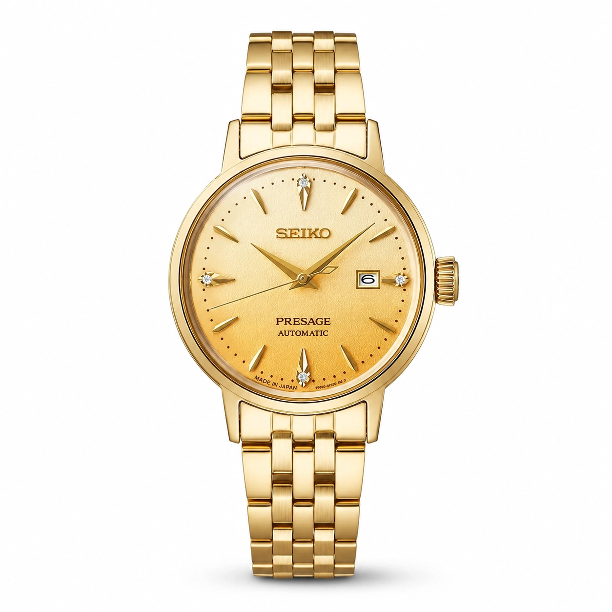 Seiko Presage Cocktail Time Ladies SRE018J1 Gold Dial Automatic Watch Ref. SRE018J1