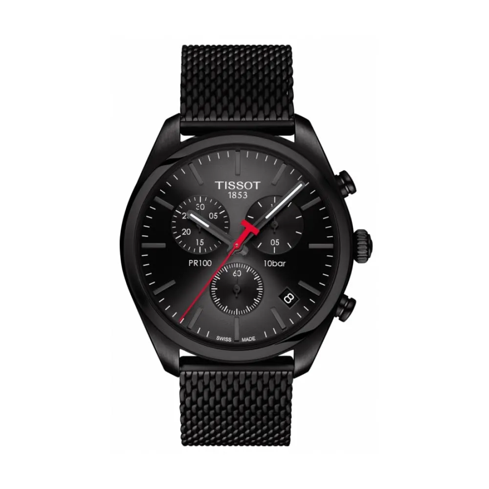 Tissot PR 100 Chronograph T101.417.33.051.00 Black Dial Watch Ref. T101.417.33.051.00