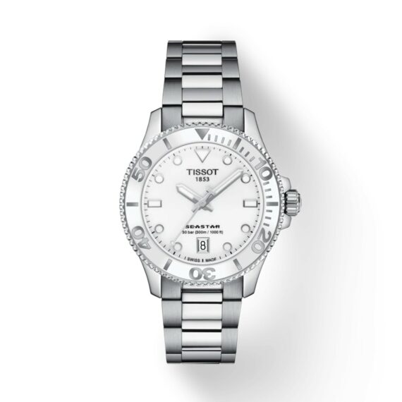 Seastar 1000 Quartz White Dial T120.210.11.011.00 36mm