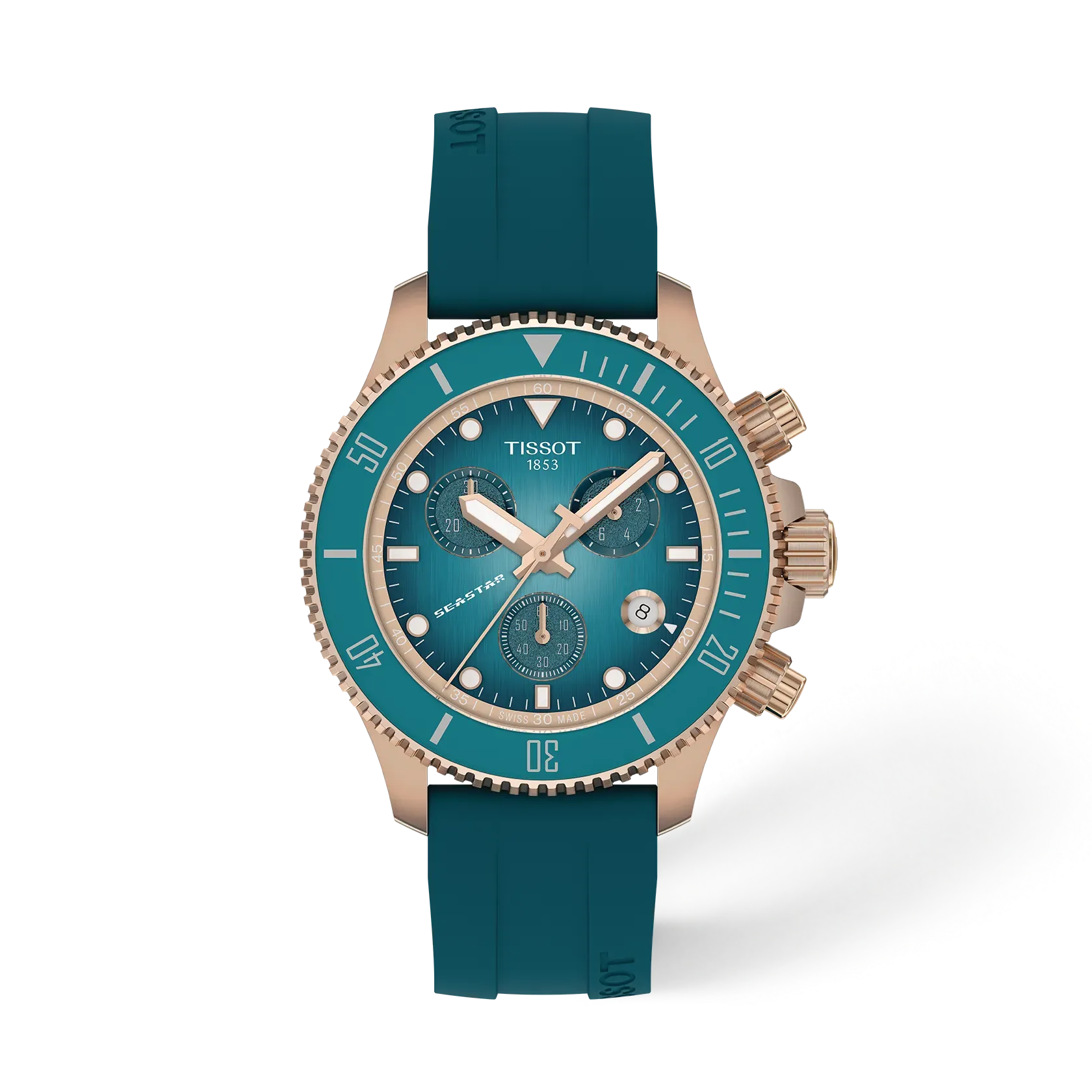 Tissot Seastar 1000 Chronograph T120.217.37.041.00 Teal Dial Watch Ref. T120.217.37.041.00