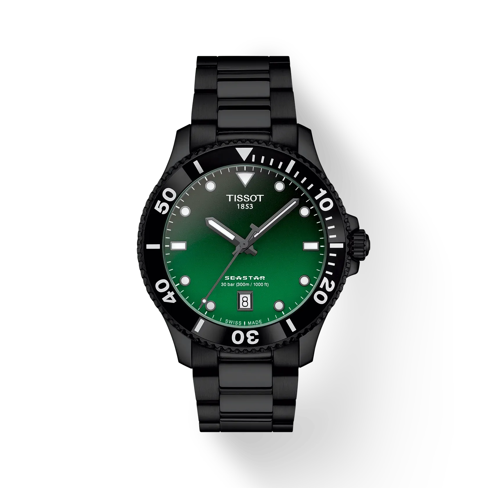 Seastar 1000 Quartz 40 mm Graded Green-Black Dial T120.410.33.091.00