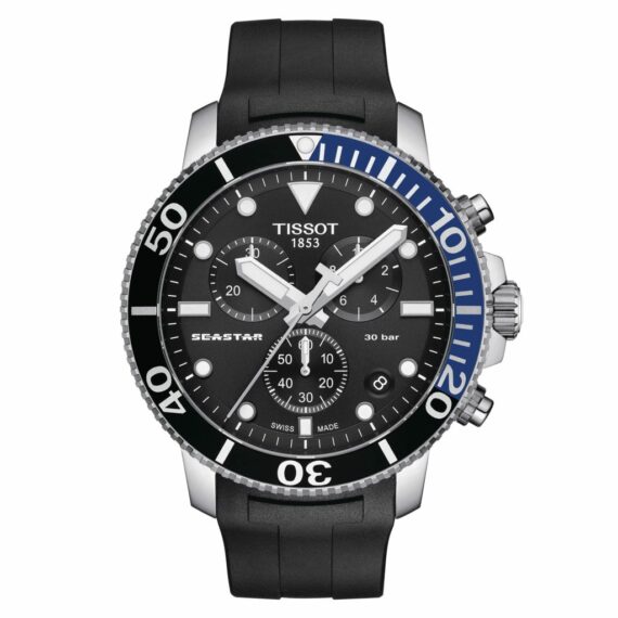 Seastar 1000 Chronograph Quartz Black Dial T120.417.17.051.02