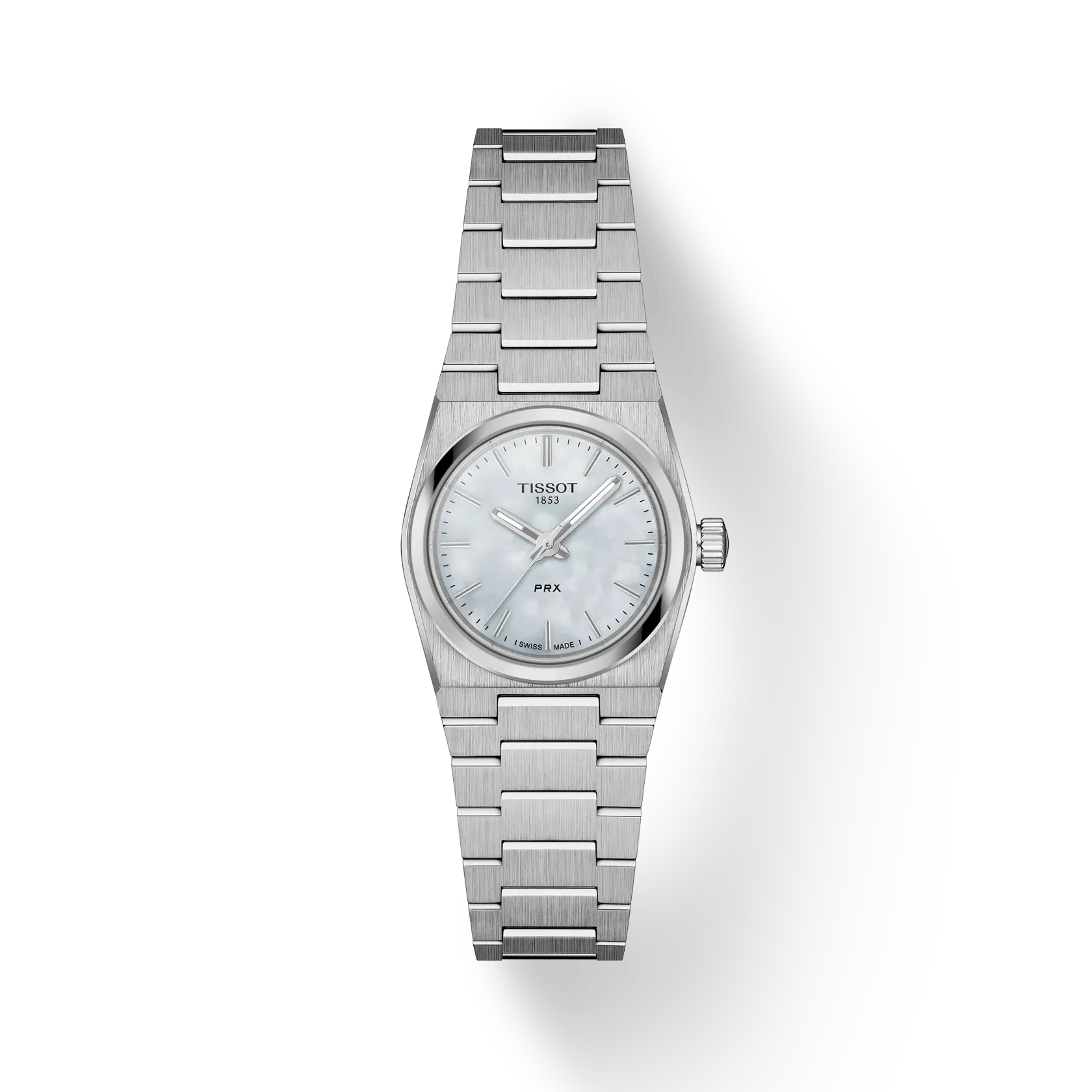 PRX 25 mm White Mother-of-Pearl Dial Stainless Steel Bracelet T137.010.11.111.00