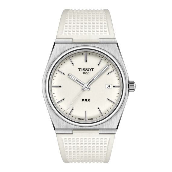 PRX Quartz White Dial White Rubber Strap T137.410.17.011.00