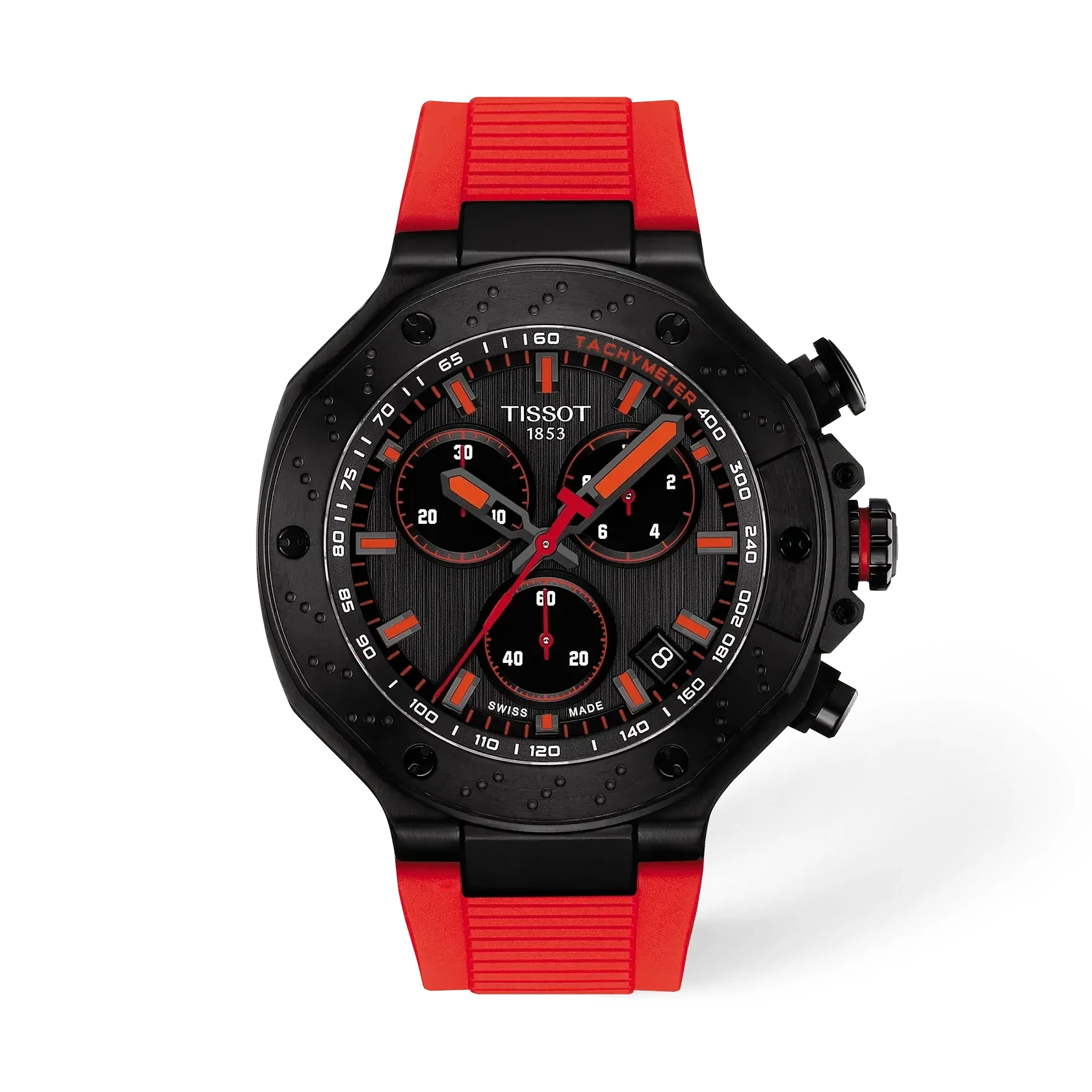 Tissot T-Race Chronograph T141.417.37.061.01 Black and Red Dial Watch Ref. T141.417.37.061.01