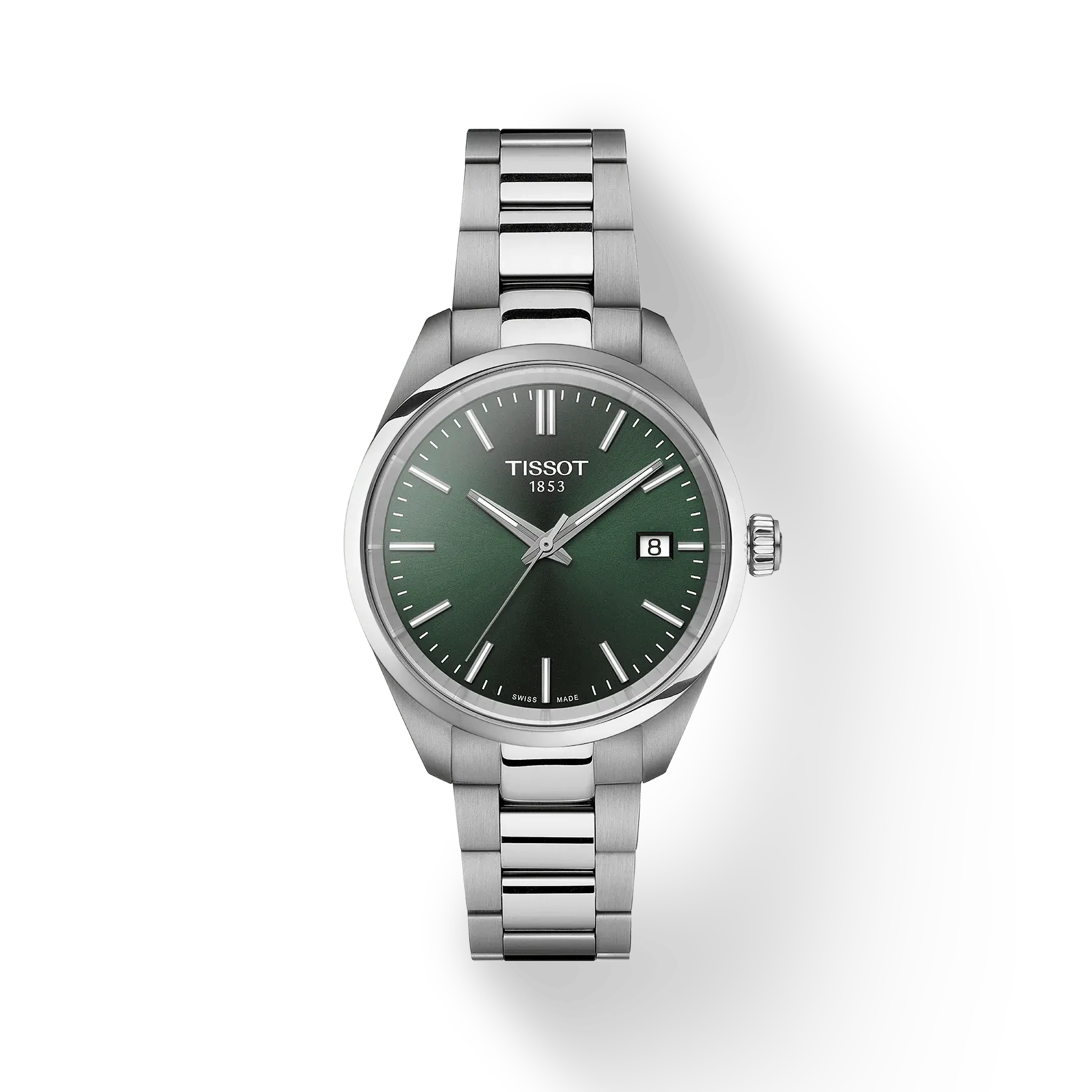 PR 100 Quartz 34mm Green Dial T150.210.11.091.00