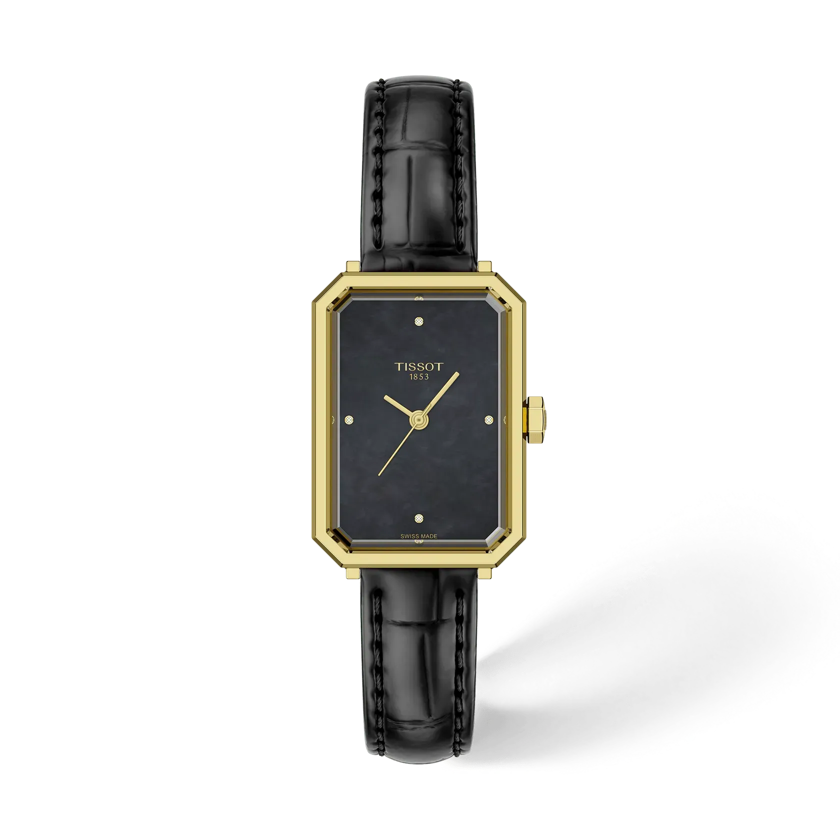 Tissot SRV Rectangular T160.110.36.126.00 Black Dial Watch Ref. T160.110.36.126.00