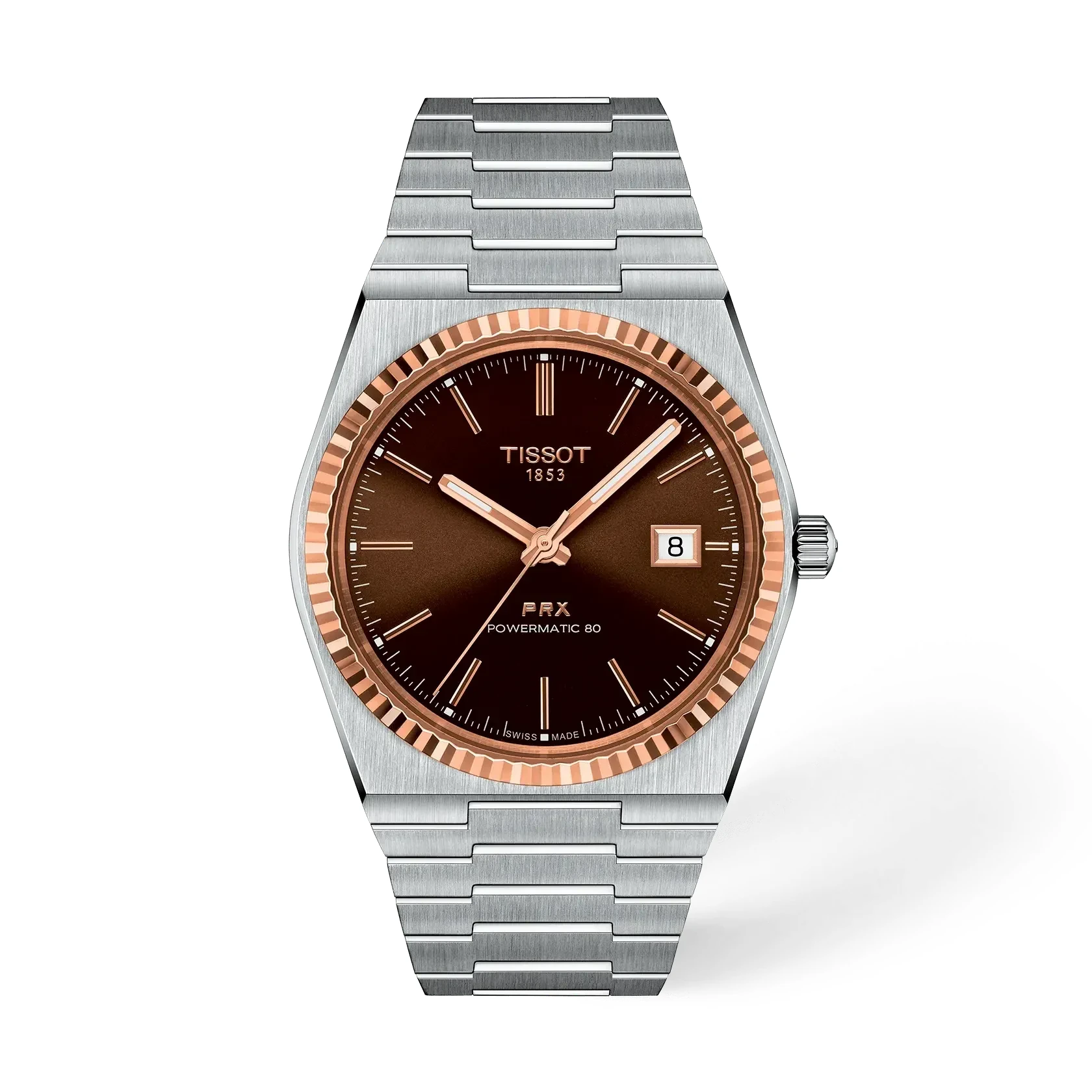 Tissot PRX Powermatic 80 T931.407.41.291.00 Brown Dial Watch Ref. T931.407.41.291.00